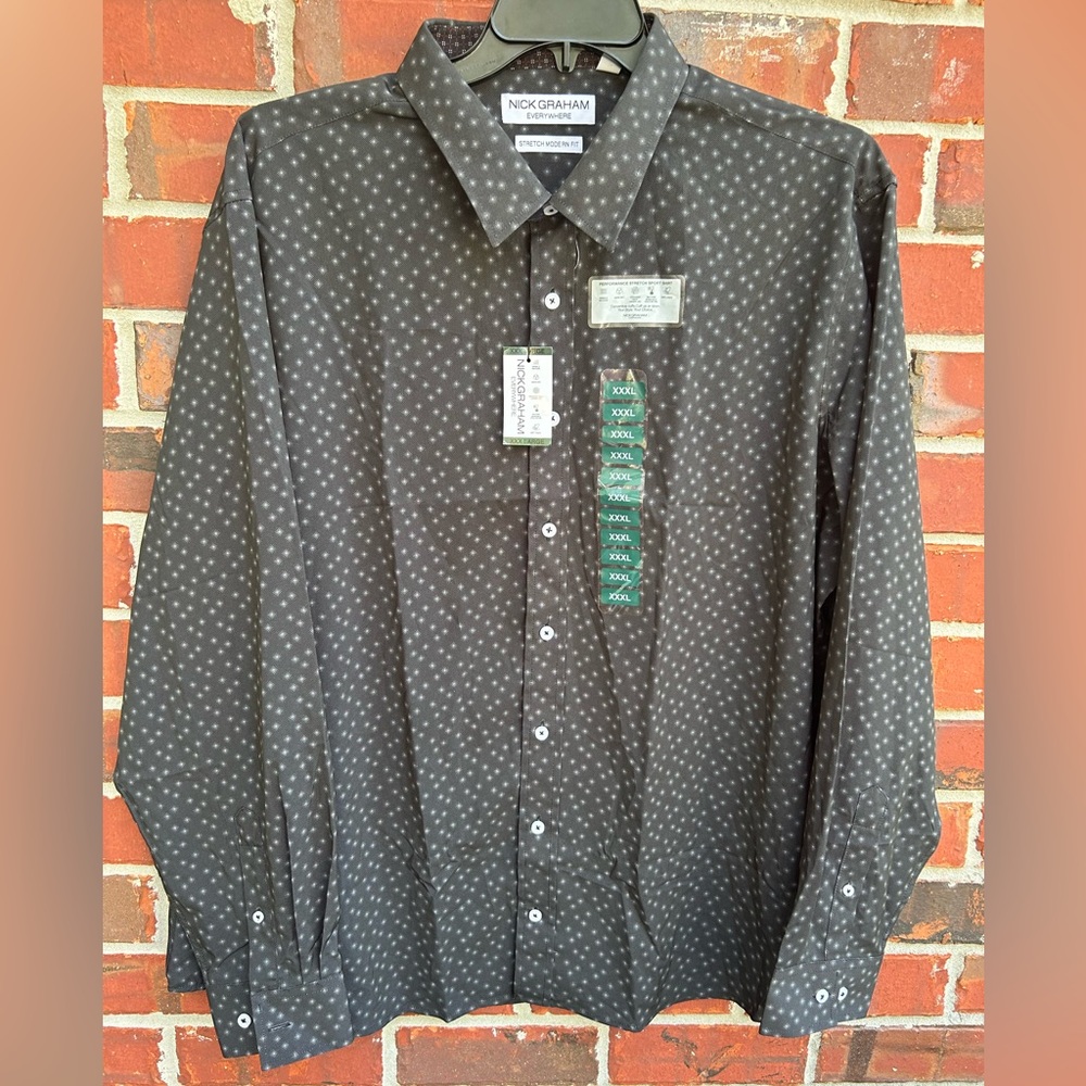 NWT Nick Graham Everywhere Performance Stretch Long Sleeve Sport Shirt 3XL  C8
